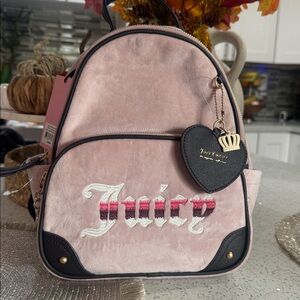 💗Juicy Couture Retro Vibe Velvet Backpack